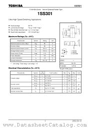 1SS301 datasheet pdf TOSHIBA