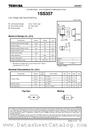 1SS357 datasheet pdf TOSHIBA