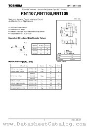 RN1107 datasheet pdf TOSHIBA
