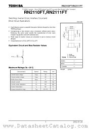 RN2110FT datasheet pdf TOSHIBA