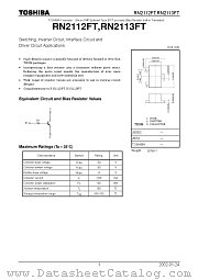 RN2112FT datasheet pdf TOSHIBA