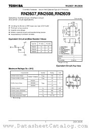 RN2607 datasheet pdf TOSHIBA