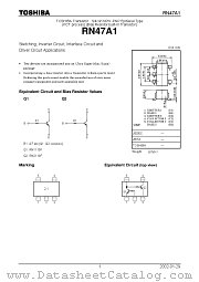 RN47A1 datasheet pdf TOSHIBA
