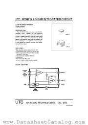 UTCMC34119 datasheet pdf Unisonic Technologies