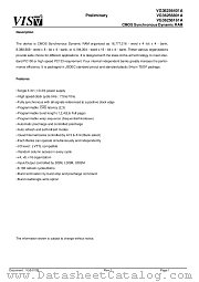 VG36256401A datasheet pdf Vanguard International Semiconductor