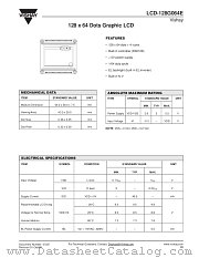 LCD-128G064E datasheet pdf Vishay