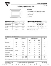 LCD-128G064A datasheet pdf Vishay