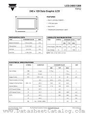 LCD-240G128B datasheet pdf Vishay