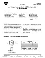 DG2011 datasheet pdf Vishay