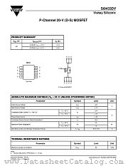 SI9433DY datasheet pdf Vishay