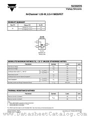 SI2302DS datasheet pdf Vishay