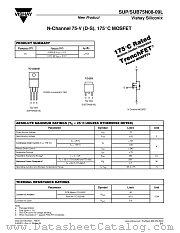 SUB75N08-09L datasheet pdf Vishay