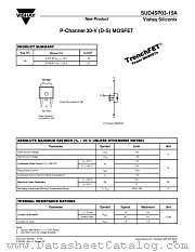 SUD45P03-15A datasheet pdf Vishay