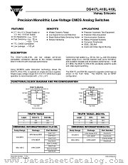 DG417L datasheet pdf Vishay