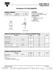 SUM110N08-10 datasheet pdf Vishay