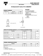 SUM110N02-03P datasheet pdf Vishay