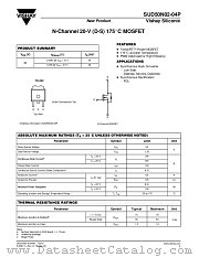 SUD50N02-04P datasheet pdf Vishay