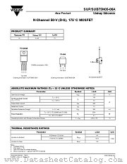 SUB75N05-06A datasheet pdf Vishay