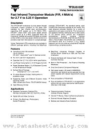 TFDU6102F datasheet pdf Vishay