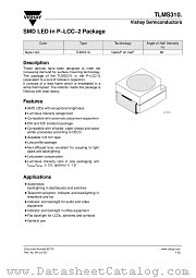 TLMS310. datasheet pdf Vishay