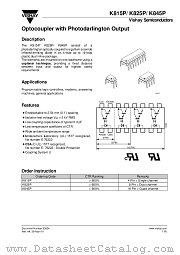 K825P datasheet pdf Vishay