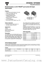 SFH628A datasheet pdf Vishay