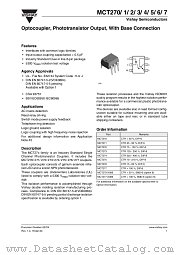MCT272 datasheet pdf Vishay
