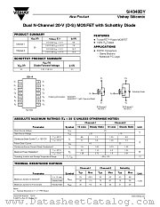 SI4340DY datasheet pdf Vishay