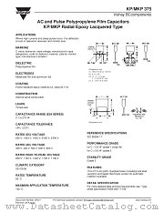 KP/MKP 375 datasheet pdf Vishay