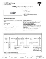 X7R DIELECTRIC, HIGH VOLTAGE datasheet pdf Vishay