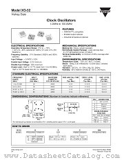 XO-52 datasheet pdf Vishay