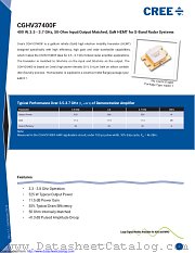 CGHV37400F datasheet pdf Wolfspeed