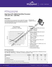 PTFA220121M-V4 datasheet pdf Wolfspeed