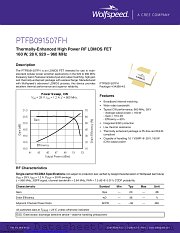 PTFB091507FH-V1 datasheet pdf Wolfspeed