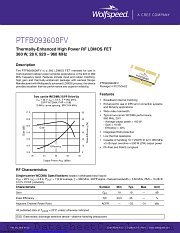 PTFB093608FV-V3 datasheet pdf Wolfspeed