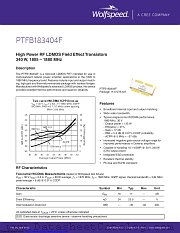 PTFB183404F-V2 datasheet pdf Wolfspeed