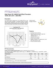 PTFB201402FC-V1 datasheet pdf Wolfspeed