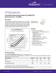 PTFB210801FA-V1 datasheet pdf Wolfspeed