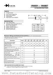 1N4007-T3 datasheet pdf Won-Top Electronics