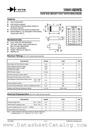 1N4148WS-T1 datasheet pdf Won-Top Electronics