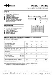 1N5818-T3 datasheet pdf Won-Top Electronics