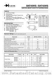 BAT42WS-T1 datasheet pdf Won-Top Electronics