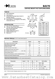 BAV70-T3 datasheet pdf Won-Top Electronics