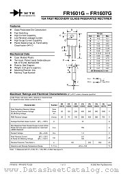 FR1602G datasheet pdf Won-Top Electronics