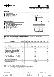 FR607-T3 datasheet pdf Won-Top Electronics