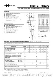 FR803G datasheet pdf Won-Top Electronics