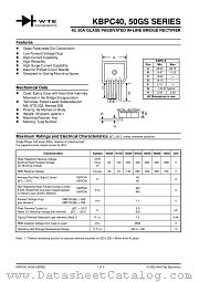 KBPC5002GS datasheet pdf Won-Top Electronics
