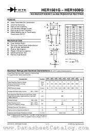HER1602G datasheet pdf Won-Top Electronics
