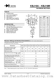 KBJ10A datasheet pdf Won-Top Electronics