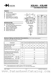 KBJ4J datasheet pdf Won-Top Electronics